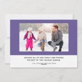 Warme Wünsche | Ultra Violet 2 Foto Weihnachten (Rückseite)