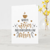 Warme Wünsche und Marshmallow-Küsse  Karte (Gelbe Blume)