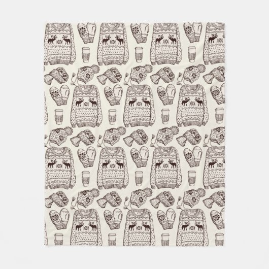 Warme Wünsche Urlaub Essentials Fleecedecke (Vorderseite)