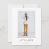 Warme Wünsche Urlaubsfotokarte Feiertagskarte (Vorderseite)