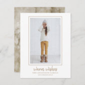 Warme Wünsche Urlaubsfotokarte Feiertagskarte (Vorne/Hinten)