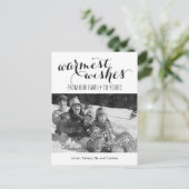 Warme Wünsche Urlaubsfotokarte Postkarte (Stehend Vorderseite)