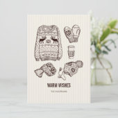 Warme Wünsche Urlaubskarte Feiertagskarte (Stehend Vorderseite)