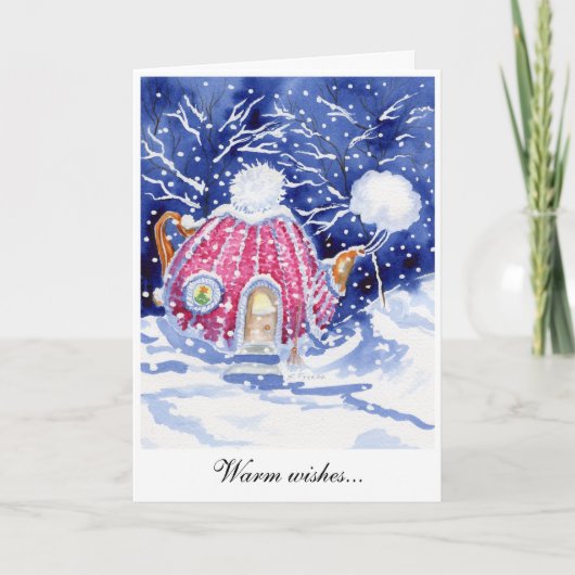 "Warme Wünsche"-Urlaubskarte Karte (Vorderseite)