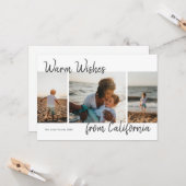 Warme Wünsche von Standort Multi-Foto Collage Card Karte (Vorderseite/Rückseite Beispiel)