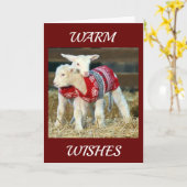 WÄRME WÜNSCHE VON ZIEGEN MIT SÜSSERN AN WEIHNACHTE KARTE (Gelbe Blume)