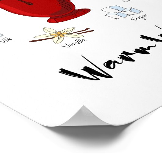 Warme Wünsche Warme Schokolade Urlaub Poster (Ecke)