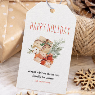 Warme Wünsche Weihnachten Fröhliche Feiertags- Geschenkanhänger