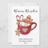 Warme Wünsche Weihnachten Kakao-Tasse Flat Holiday (Vorderseite)