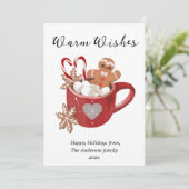 Warme Wünsche Weihnachten Kakao-Tasse Flat Holiday (Stehend Vorderseite)