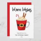 Warme Wünsche Weihnachten Kakao-Tasse Flat Holiday (Vorne/Hinten)