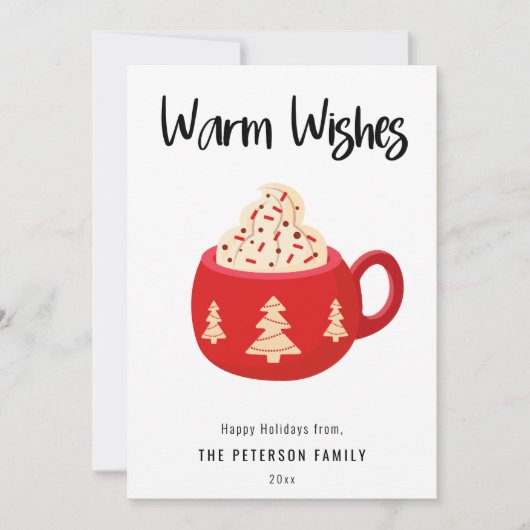 Warme Wünsche Weihnachten Kakao-Tasse Flat Holiday (Vorderseite)