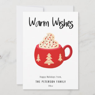 Warme Wünsche Weihnachten Kakao-Tasse Flat Holiday