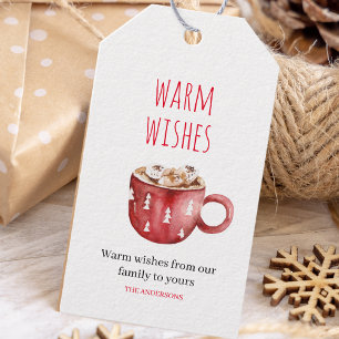 Warme Wünsche Weihnachts-Geschenkanhänger Geschenkanhänger