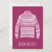 Warme Wünsche Weihnachts-Pullover Weihnachtskarte Feiertagskarte (Vorderseite)