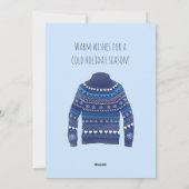 Warme Wünsche Weihnachts-Pullover Weihnachtskarte Feiertagskarte (Rückseite)