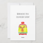 Warme Wünsche Weihnachts-Pullover Weihnachtskarte Feiertagskarte (Rückseite)