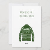 Warme Wünsche Weihnachts-Pullover Weihnachtskarte Feiertagskarte (Rückseite)