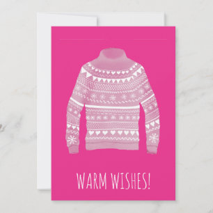 Warme Wünsche Weihnachts-Pullover Weihnachtskarte Feiertagskarte