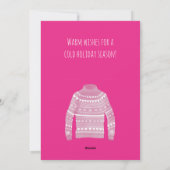 Warme Wünsche Weihnachts-Pullover Weihnachtskarte Feiertagskarte (Rückseite)