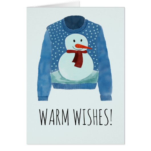 Warme Wünsche Weihnachts-Sweater (Vorne)