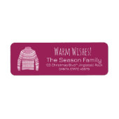 Warme Wünsche Weihnachts-Sweater-Label (Vorne)