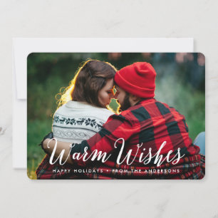 Warme Wünsche Weihnachtsfotokarte Feiertagskarte