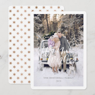 Warme Wünsche Weihnachtskarte Flat Holiday Card Feiertagskarte