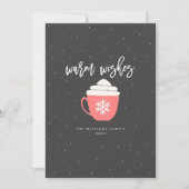 Warme Wünsche Weihnachtskarten Feiertagskarte (Vorderseite)