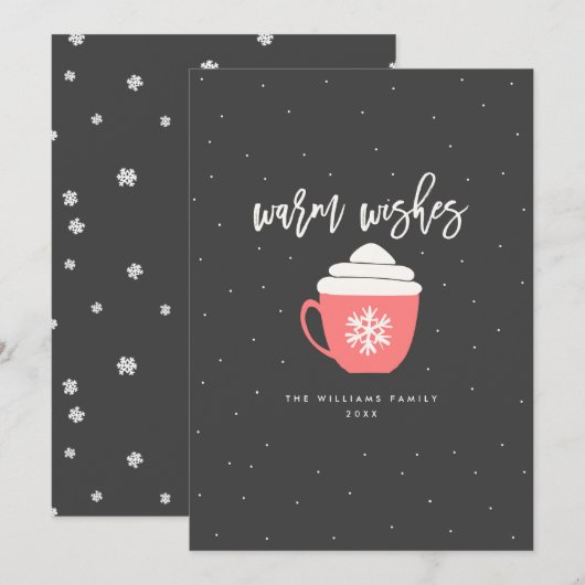 Warme Wünsche Weihnachtskarten Feiertagskarte (Vorne/Hinten)