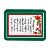 Warme Wünsche Weihnachtsstern Weihnachtskarte Magnet (Horizontal)