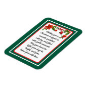 Warme Wünsche Weihnachtsstern Weihnachtskarte Magnet (Linke Seite)