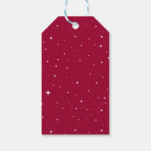 Warme Wünsche White Script Custom Foto Weihnachten Geschenkanhänger (Rückseite)