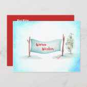 Warme Wünsche Winterschneeszene Postkarte (Vorne/Hinten)