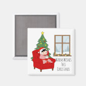 Warme Wünsche zu Weihnachten – Magnet (Vorderseite/Rückseite)