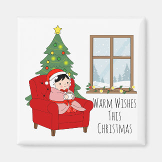 Warme Wünsche zu Weihnachten – Magnet
