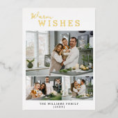 Warme wünscht 3 Fotomaterial Folien Feiertagskarte (Vorderseite)