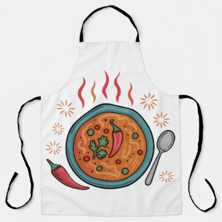 Warme würzige Curry-Food-Art Schürze