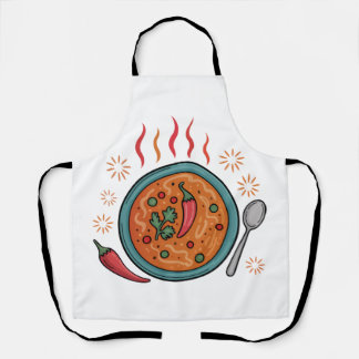 Warme würzige Curry-Food-Art Schürze