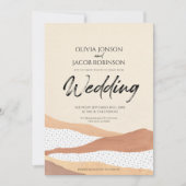 Warme Wüste | Einladung zur Hochzeit von Boho (Vorderseite)