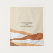 Warme Wüste | Hochzeit von Boho Wandteppich (Vorderseite)