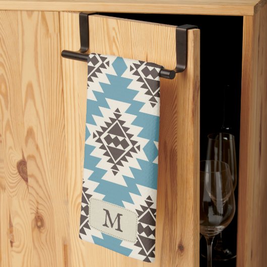 Warme Wüste Träume Südwestrustikales Muster Geschirrtuch (Drittel gefaltet)