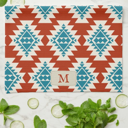 Warme Wüste Träume Südwestrustikales Muster Geschirrtuch (Gefaltet)