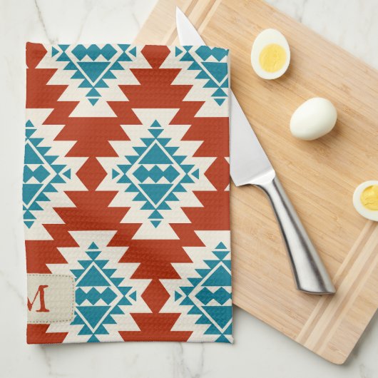 Warme Wüste Träume Südwestrustikales Muster Geschirrtuch (Viertel Falte)