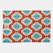 Warme Wüste Träume Südwestrustikales Muster Geschirrtuch (Horizontal)