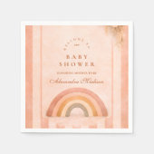 Warme Wüsten-Boho-Regenbogen-Baby-Party Serviette (Vorderseite)