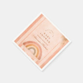 Warme Wüsten-Boho-Regenbogen-Baby-Party Serviette (Ecke)