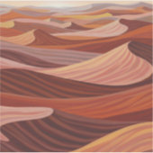 Warme Wüstenlandschaft - Landschaftliche Kunstdruc Aufkleber (Vorderseite)