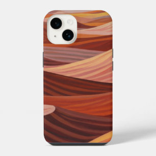 Warme Wüstenlandschaft - Landschaftliche Kunstdruc iPhone 14 Hülle