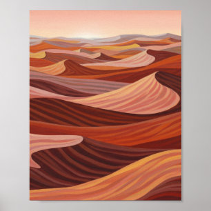 Warme Wüstenlandschaft - Landschaftliche Kunstdruc Poster